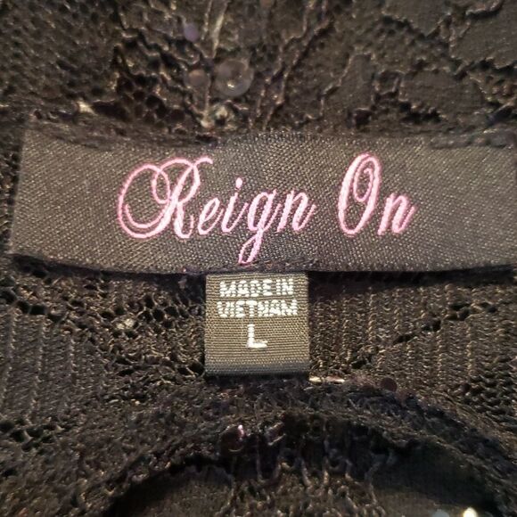 Reign‎ On Black Formal Sequin Mini Bodycon Dress Size Juniors Large - Picture 3 of 7